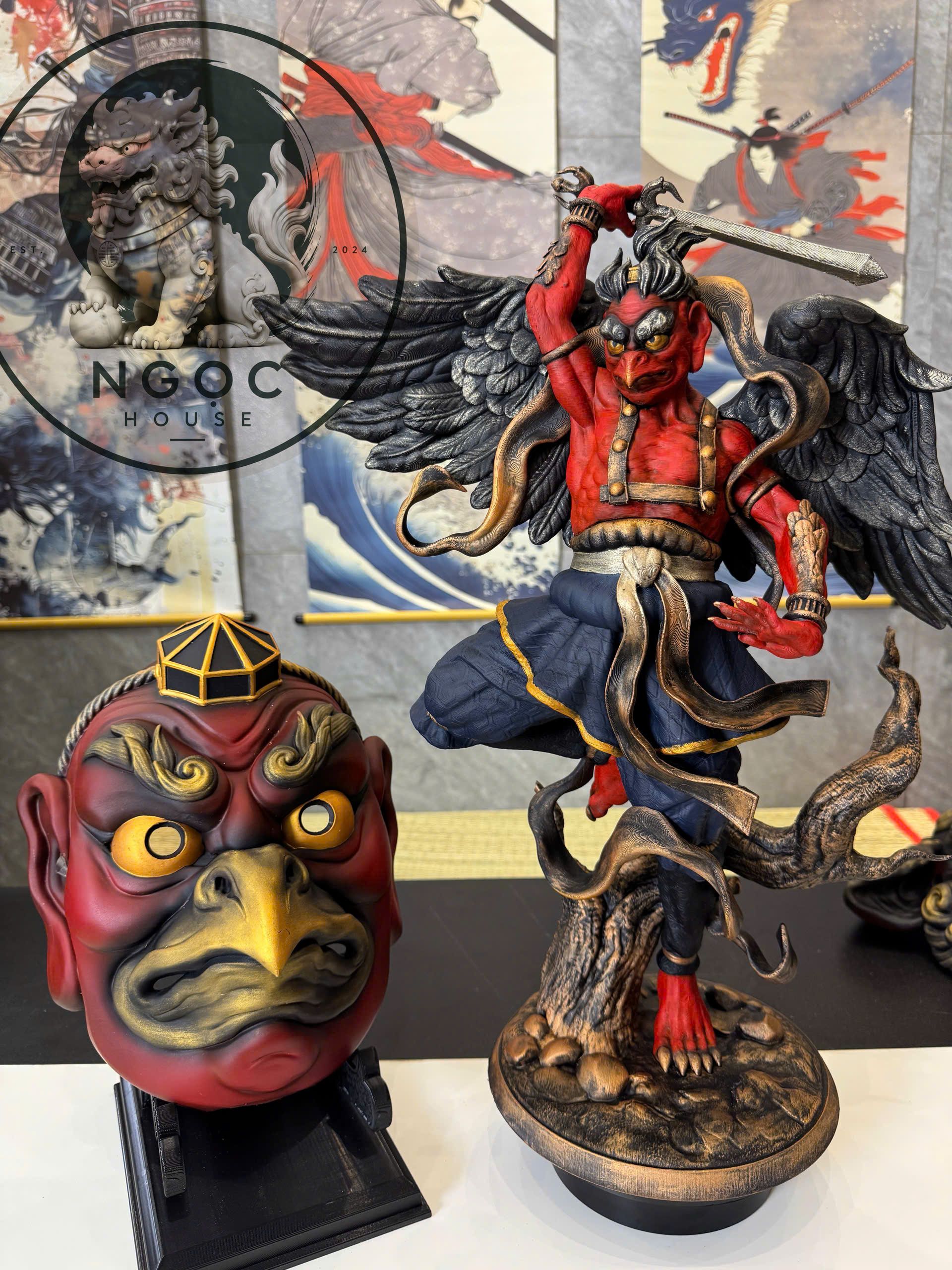 TƯỢNG KARASU TENGU – THIÊN CẨU QUẠ ĐEN