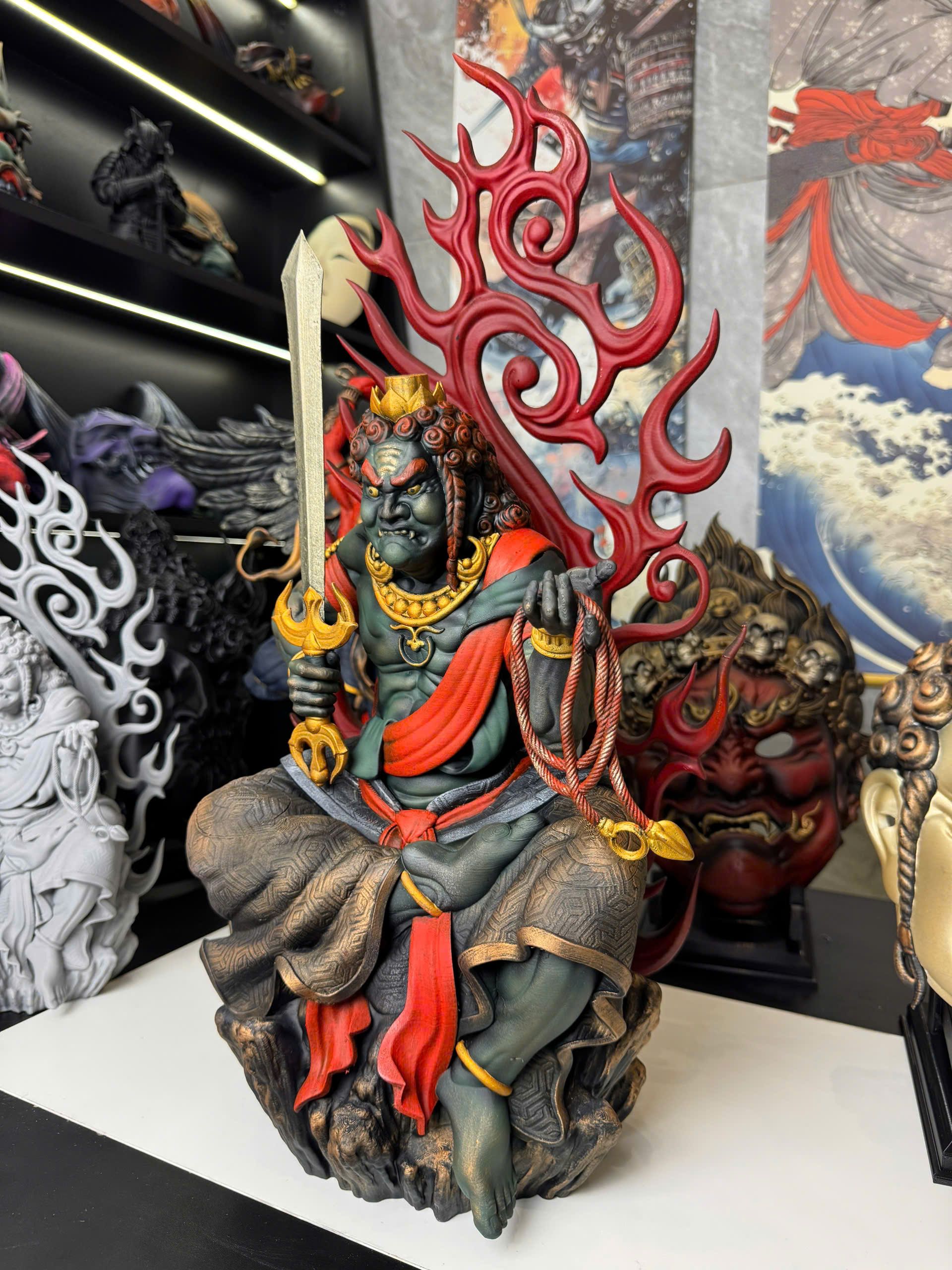 Tượng FUDŌ MYŌŌ – BẤT ĐỘNG MINH VƯƠNG