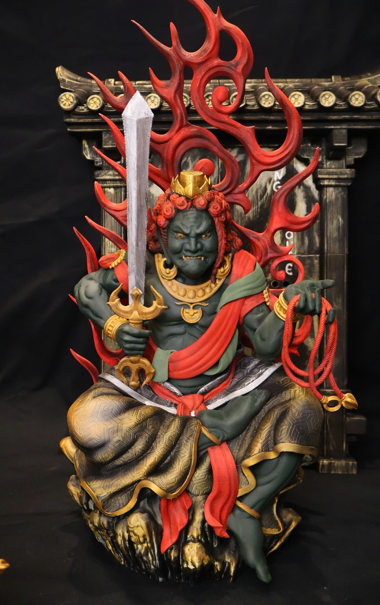 Tượng FUDŌ MYŌŌ – BẤT ĐỘNG MINH VƯƠNG 35cm