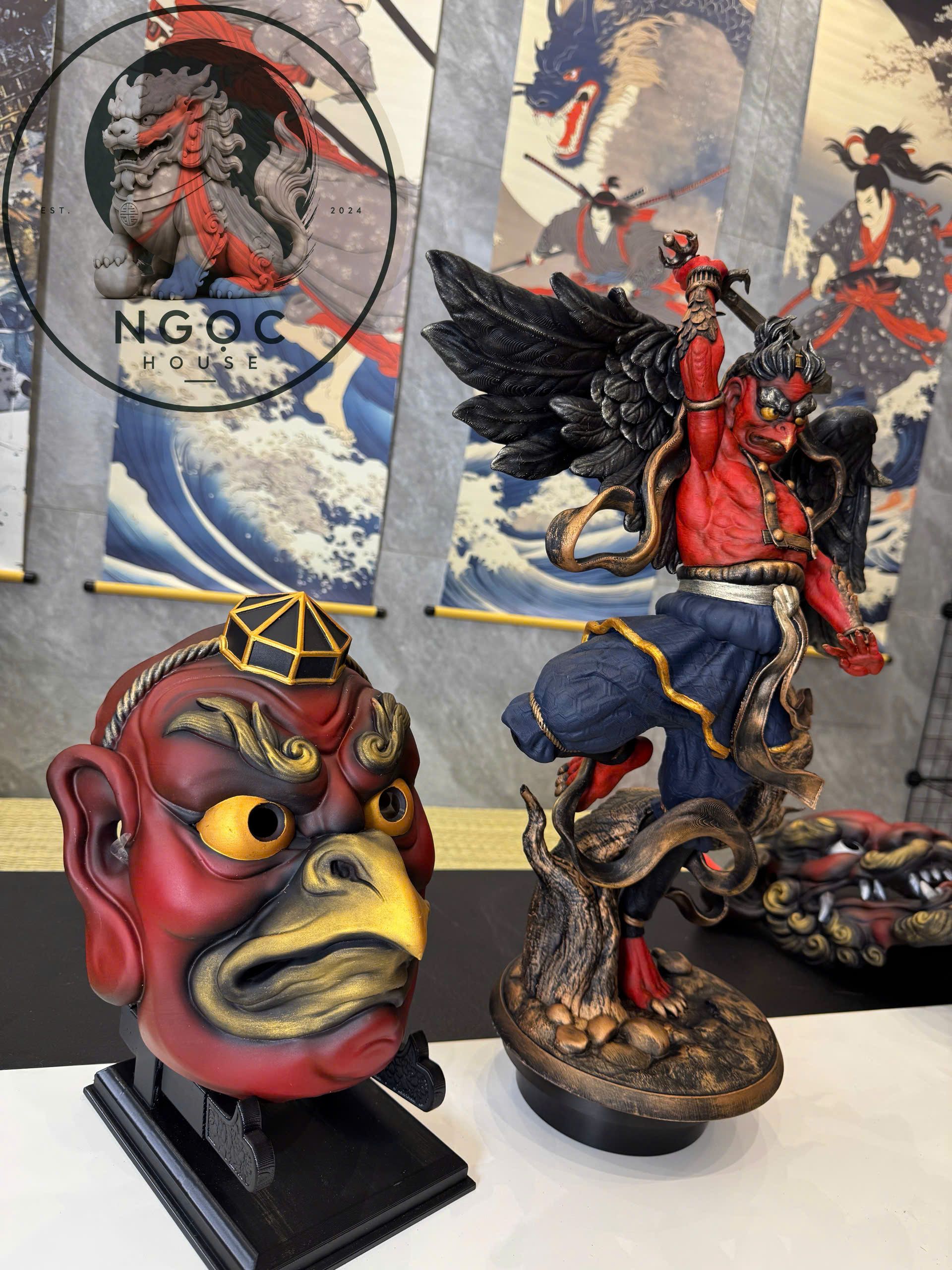 TƯỢNG KARASU TENGU – THIÊN CẨU QUẠ ĐEN